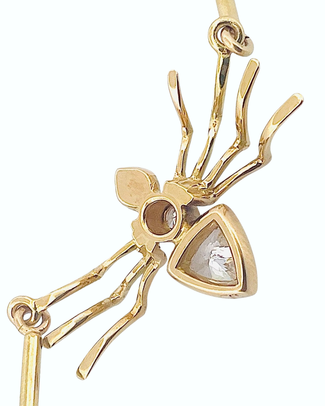 18K Gold Diamond Spider Choker Necklace