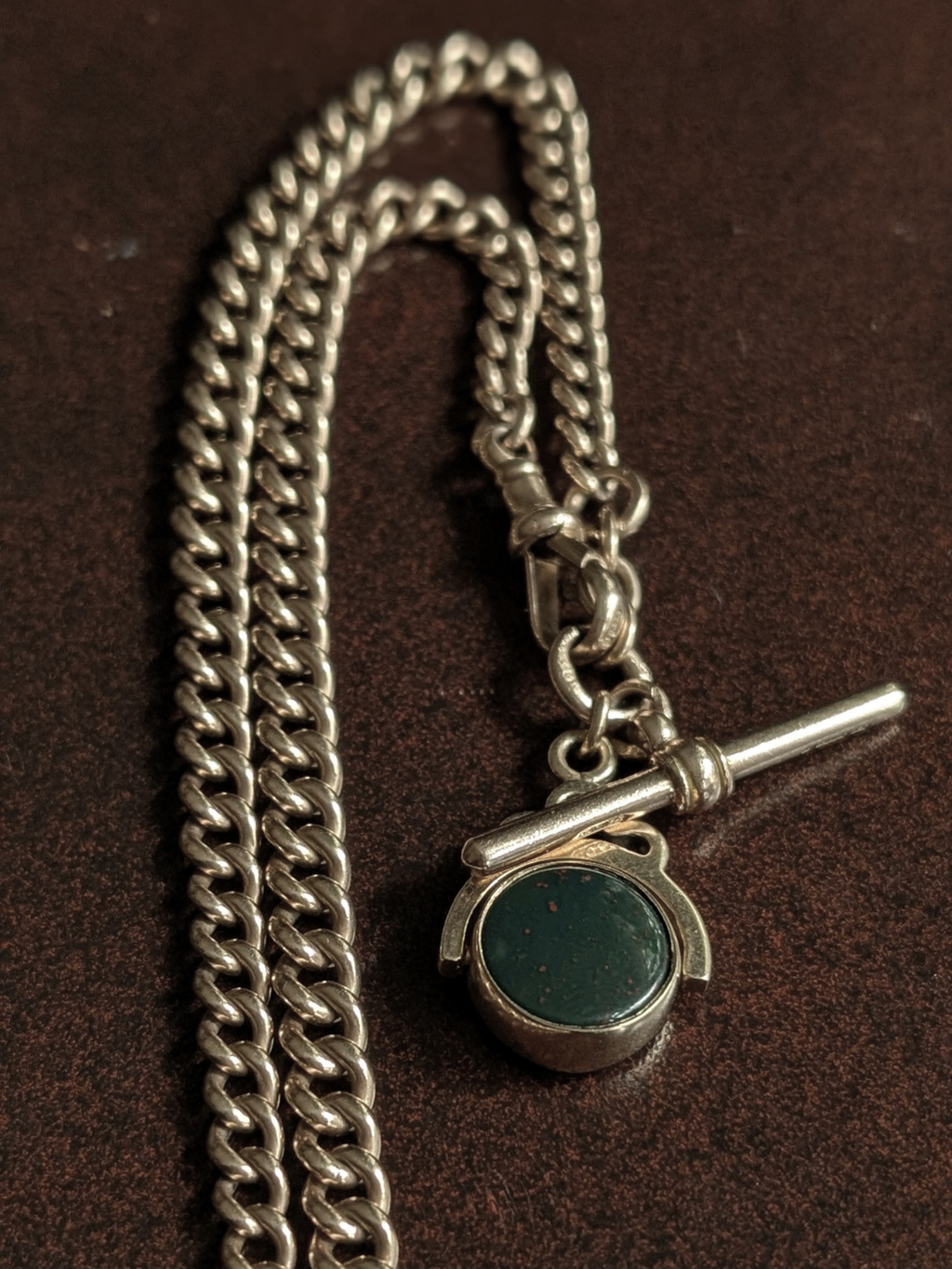 Antique 9ct Gold Albert Chain with T-Bar & Fob