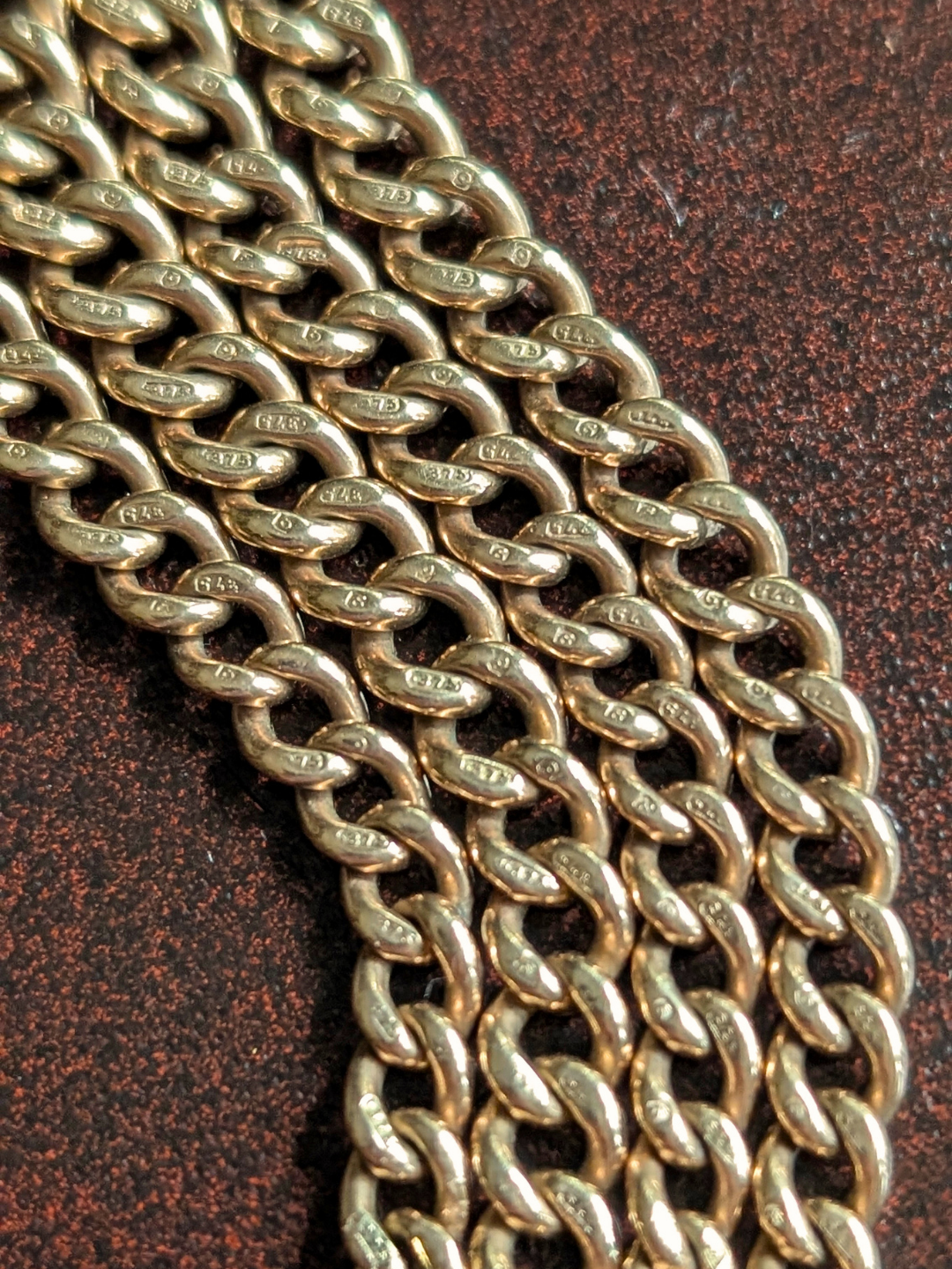 Antique 9ct Gold Albert Chain with T-Bar & Fob