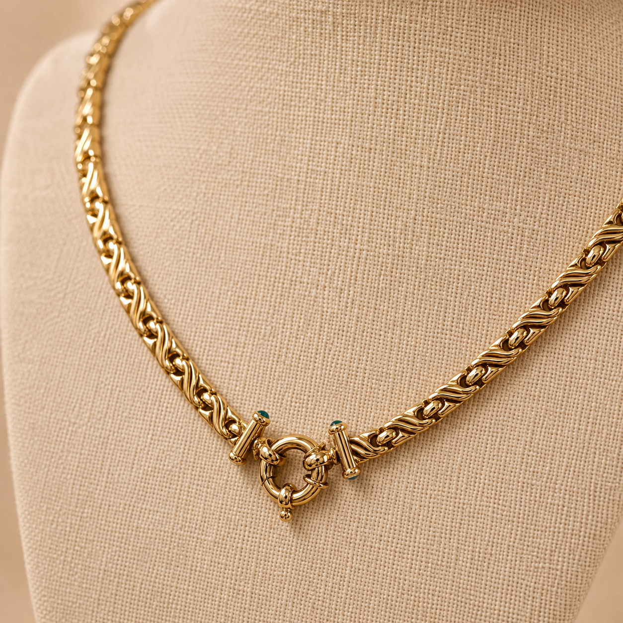 14K Yellow Gold Woven Collar Necklace