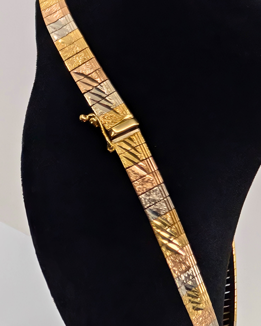 18K Tri-Tone Gold Cleopatra Collar Necklace