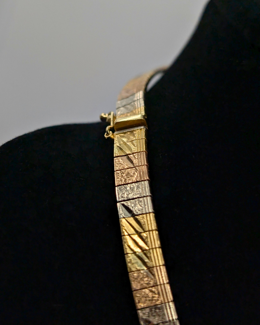 18K Tri-Tone Gold Cleopatra Collar Necklace