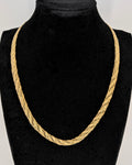 Milros 14k Gold Flat Braided Herringbone Necklace